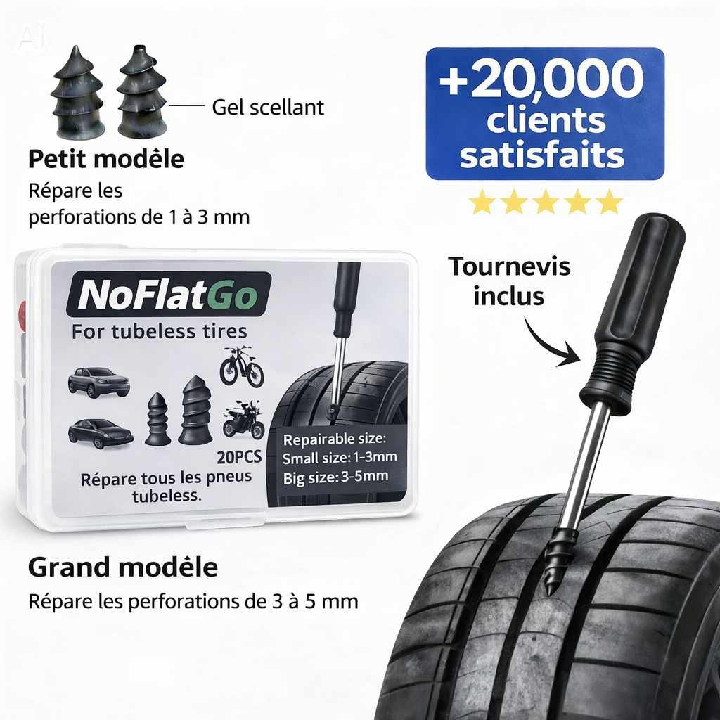 Kit Réparation Pneu Tubeless - Kit anti crevaison