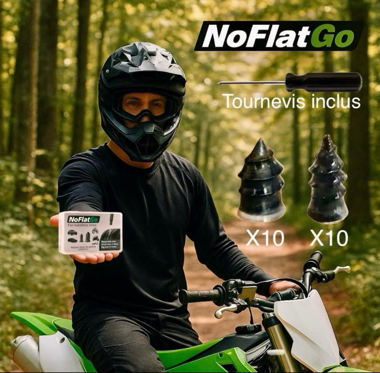 Kit Réparation Pneu Tubeless - Kit anti crevaison